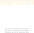 Mountain Goats, The - All Hail West Texas LP
