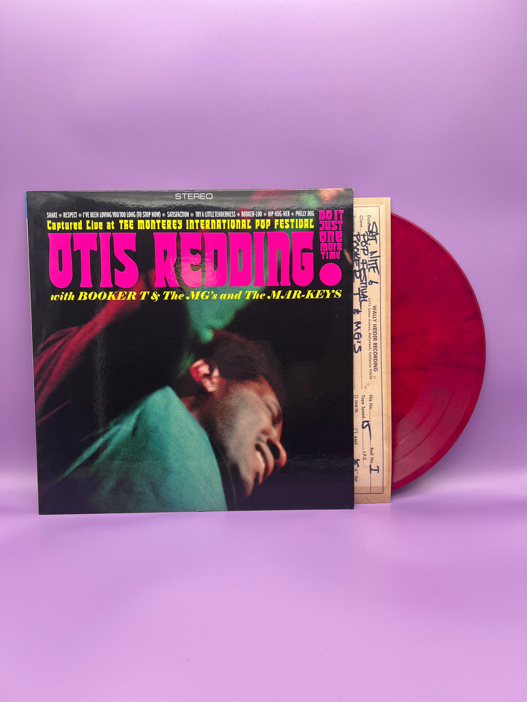 Otis Redding w/ Booker T. & The MG's And The Mar-Keys ‎– Captured Live At The Monterey International Pop Festival LP (2019 RSD Red & Black Marble Vinyl) [USED]