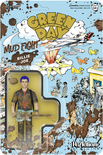 Green Day "Mud Fight Billie Joe Armstrong" Super7 ReAction Figure