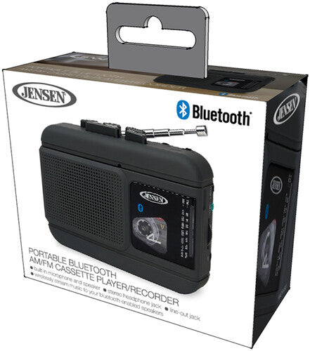 Jensen MCR-60 Personal Portable Cassette Player/Recorder w/ Bluetooth & AM/FM Radio