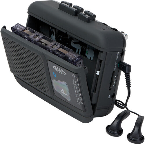 Jensen MCR-60 Personal Portable Cassette Player/Recorder w/ Bluetooth & AM/FM Radio